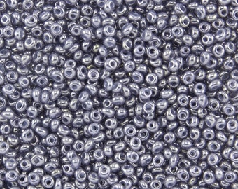 TOHO 3mm Gold Lustered Pale Wisteria Magatama Beads, Toho Color 455c, 2.5 Inch Tube, 8 to 9 Grams