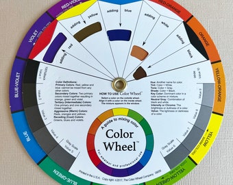 Color Wheel, Pick, Point and Match Rainbow Color Selector, 5.5 Inches in Diameter