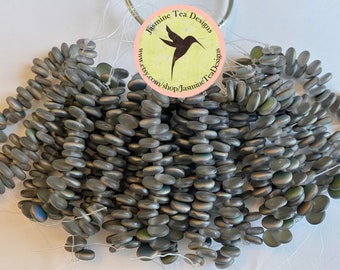 Matte Phantom Top Drilled Lentil Beads, 6mm Top Drilled Lentil Beads, 25 Pieces Per Strand