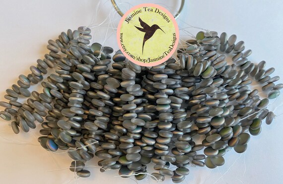 Matte Phantom Top Drilled Lentil Beads, 6mm Top Drilled Lentil Beads, 25 Pieces Per Strand