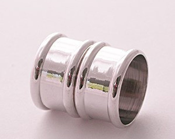12 Millimeter End Caps, White Rhodium Plated End Cap, Glue in
