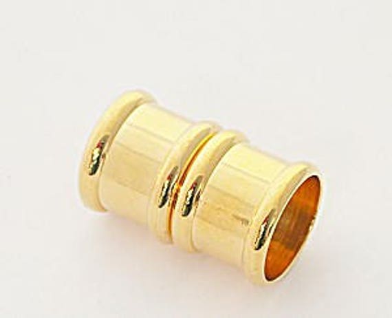 10 Millimeter End Caps, Gold Plate Magnetic End Cap, Glue in End Cap, Cord Ends