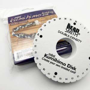 Kumihimo Starter Kit: Mini Foam Disk, Bobbins, Weight, Needle, Bead Mats image 6