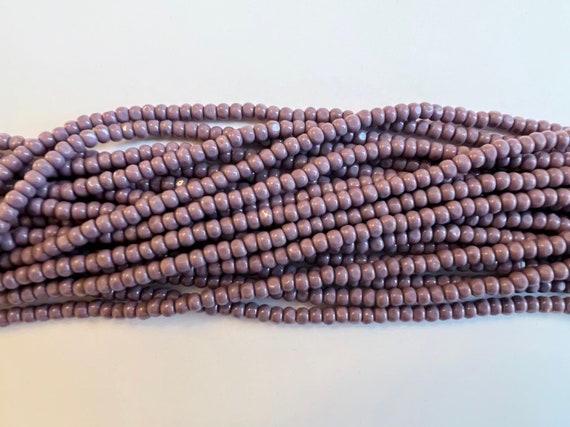 6/o Royal Purple, Three Cut Czech Glass Seed Beads, 4mm Trica Beads, 20 Inch Strand, Approximately 150 Per Strand, 13 Grams