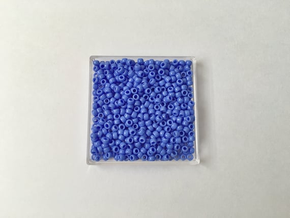 TOHO Opaque Periwinkle, Size 8 Round Seed Beads, Color 48L, Periwinkle Blue Opaque