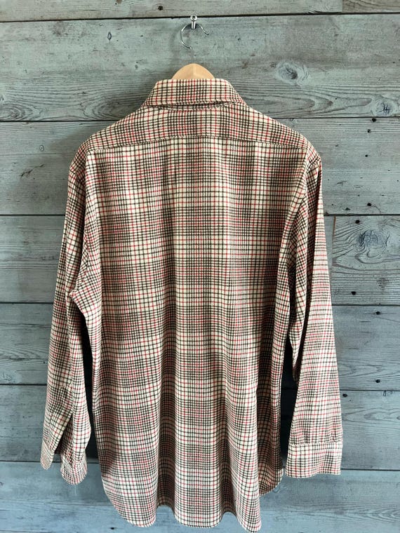 Men's Large Pendleton Plaid Wool Button Down Vint… - image 2