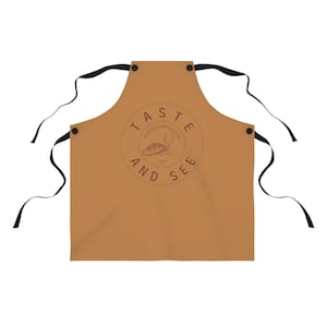 Taste and See Cooking Apron, Christian Kitchen Apron, Biblical Chef Apron, Faithful Cooking Gear, Scripture Apron