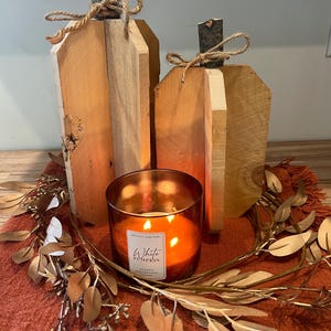 Wooden Pumpkin Set