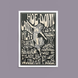 Vintage Musik Festival Poster | Retro Boho Print für Eclectic Modern Home Decor