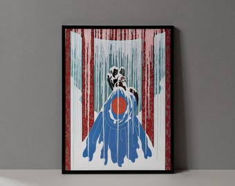 Framed Vintage Art Deco Illustration - Elegant Wall Decor for Modern Eclectic Homes