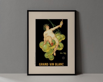 ヴィンテージワイン広告 - フランスワインのポスターまたはキャンバス