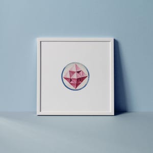 Framed Vintage Geometric Print - 16th Century Illustration | Abstract Wall Art for Eclectic Home Decor