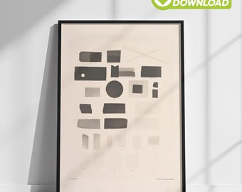 Vintage X-Ray Art Print, Instant Digital Download Dark Scientific Wall Art, Printable Modern Eclectic Home Decor