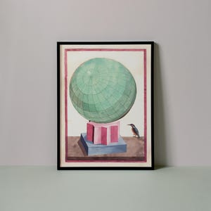 Framed Vintage Geometric Print - 16th Century Illustration | Abstract Wall Art for Eclectic Home Decor