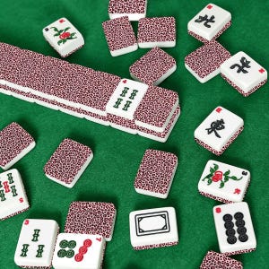 American Mahjong Tiles Set, Pink Leopard Mahjong Tiles, Acrylic Mahjong Game Pieces, Travel Mahjong Gift, Cute Mahjong Accessories image 7