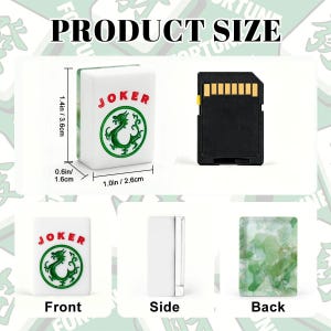 Green American Mahjong Tiles Set, Acrylic Mahjong Tiles with Jade Style Backs, 166 Piece Tile Game Gift for Mahjong Players Double Layer