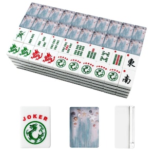 American Mahjong Tiles Set, Coastal Shell Mahjong Tiles, Beach Inspired Mahjong Game Pieces, Travel Mahjong Gift, Ocean Mahjong Accessories afbeelding 2