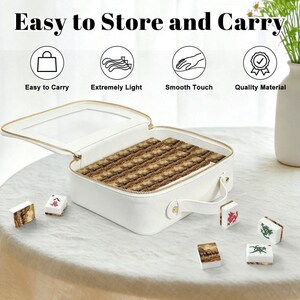 Horse Theme Mahjong Tile Set 166 Pieces, Mahjong Tiles, American Mahjong Game Set, Western Sunset Horse Design Gift image 6