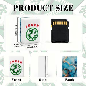 Juego de fichas de Mahjong americano, mármol azul, accesorios para Mahjong, fichas de viaje, regalo para jugadores de Mahjong, juego de fichas chino, decoración. imagen 3