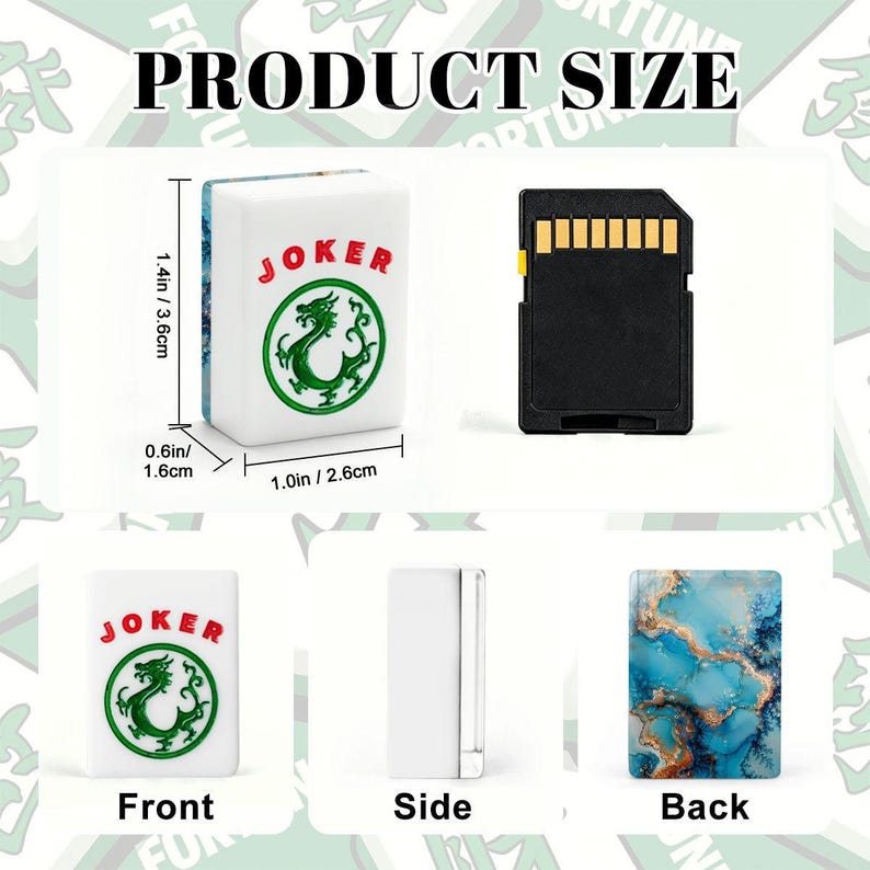 Juego de fichas de Mahjong americano, mármol azul, accesorios para Mahjong, fichas de viaje, regalo para jugadores de Mahjong, juego de fichas chino, decoración. imagen 3