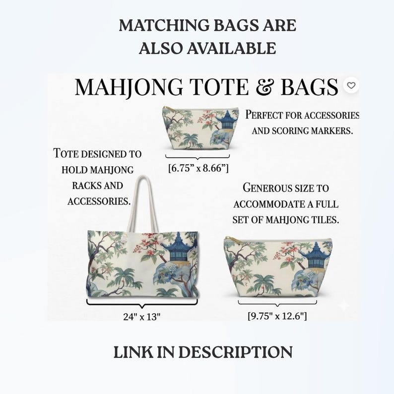 Tropical Garden Mahjong Mat with Non Slip Rubber Backing, Blue Pagoda Bird Design Mat with Carry Bag, Size 31.5"x31.5" (Ship Rolled up) image 9