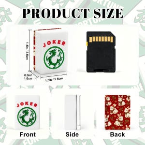Christmas Bunny American Mahjong Tiles Set Red Rabbit Mahjongg Accessories Travel Game Tiles Gift for Mahjong Players Holiday Party Decor image 3