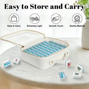 American Mahjong Tiles Set, Ocean Wave Mahjong Tiles, Coastal Mahjong Game Pieces, Beach Inspired Travel Mahjong Gift Accessories image 6