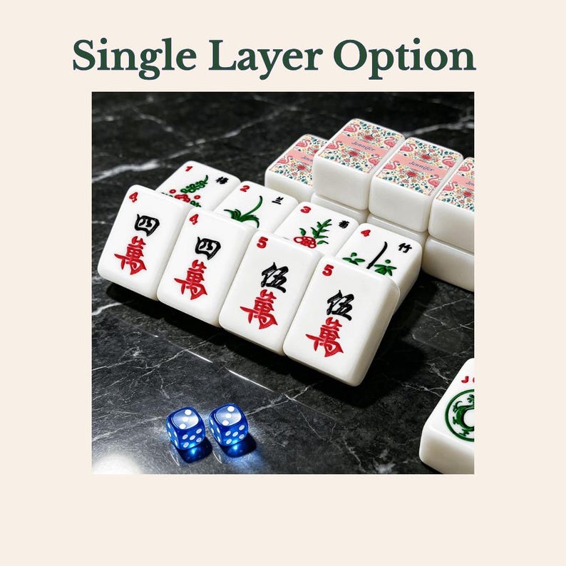 Personalized Flamingo Mahjong Tile Set 166 Pieces, Custom Name Mahjong Tiles, American Mahjong Tile Set, Tropical Game Gift image 12