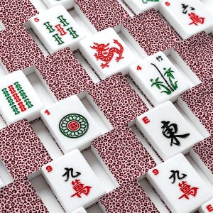 American Mahjong Tiles Set, Pink Leopard Mahjong Tiles, Acrylic Mahjong Game Pieces, Travel Mahjong Gift, Cute Mahjong Accessories image 1