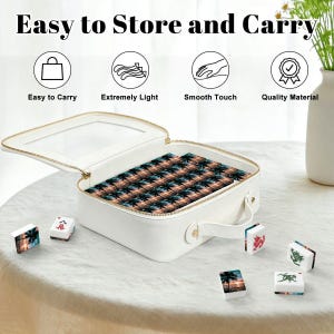 American Mahjong Tiles Set, Tropical Sunset Mahjong Tiles, Palm Beach Mahjong Game Pieces, Travel Mahjong Gift Accessories,166 Piece set 画像 6