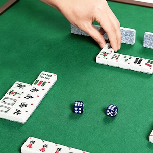 Blue Floral Mahjong Tile Set 166 Pieces,Chinoiserie Mahjong Tiles, Luxury American Mahjong Game Set image 8