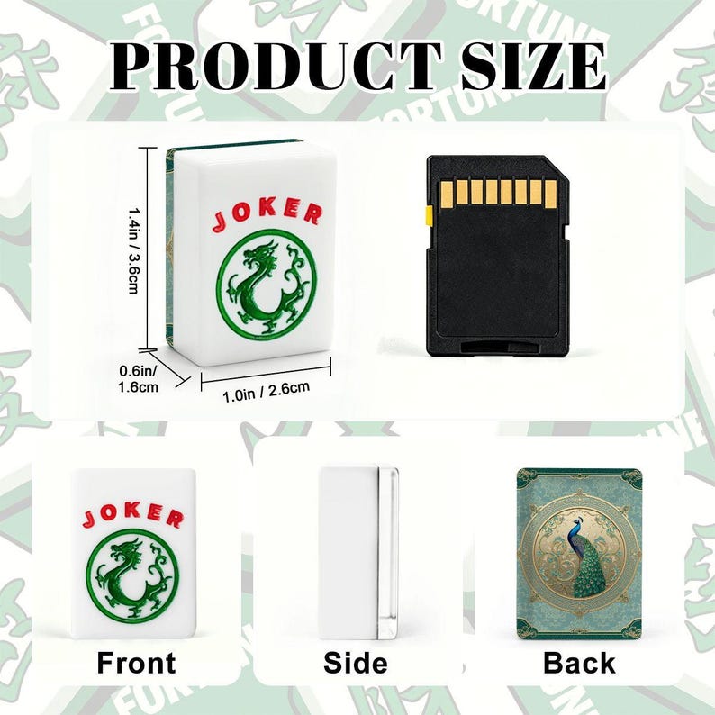 Juego de fichas de Mahjong con diseño de pavo real, 166 piezas, fichas de Mahjong de lujo, juego de Mahjong americano, elegante diseño de aves. imagen 3