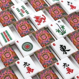 Personalized Mahjong Tiles Set, 166 Piece Custom Letter Printed Tiles, Unique Mahjong Gift for Her, Game Night Gift, Mahjong Lover Gift image 1