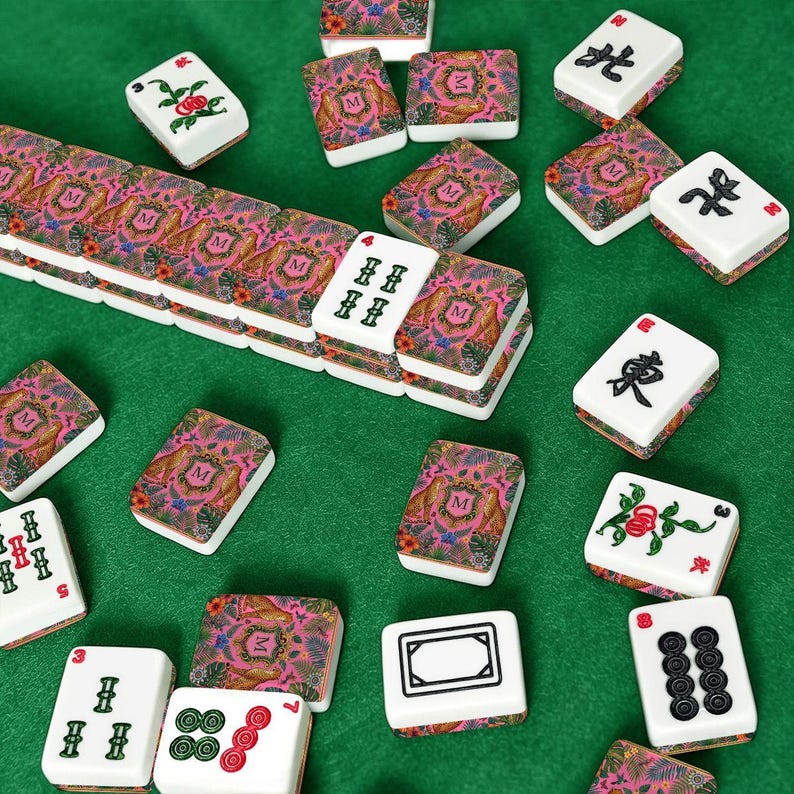 Personalized Mahjong Tiles Set, 166 Piece Custom Letter Printed Tiles, Unique Mahjong Gift for Her, Game Night Gift, Mahjong Lover Gift image 7