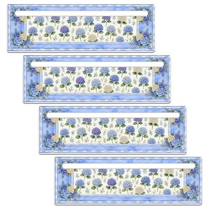 Blue Hydrangea Mahjong Line Reader Set of 4 Acrylic Game Guides, Floral Chinoiserie Mahjong Accessories, Tile Row Helper Gift immagine 2