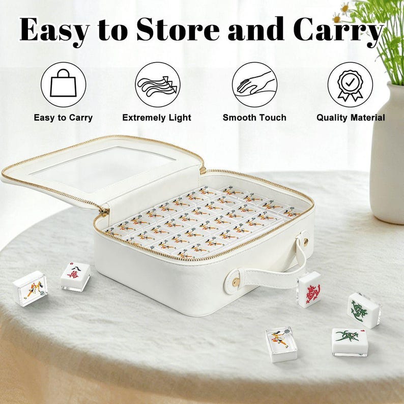 Tennis Mahjong Tiles Set, Green Court American Mahjong Tiles, Acrylic 166 Piece Game Set, Sporty Tile Gift for Mahjong Players image 6