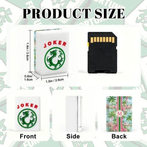 Personalized Tropical Mahjong Tiles Set, Custom Initial Palm Beach American Mahjong Tiles, Acrylic 166 Piece Game Night Gift Set image 3