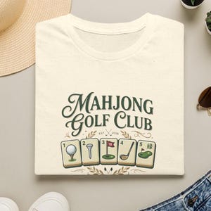 Koszulka Mahjong Golf Club | Motyw golfowy Mahjong Tiles