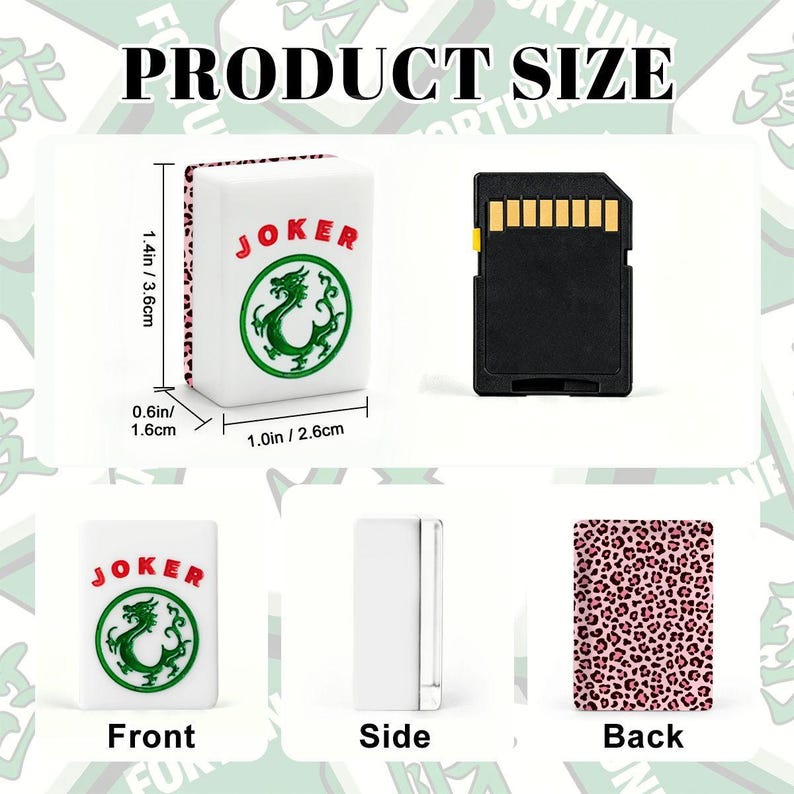 American Mahjong Tiles Set, Pink Leopard Mahjong Tiles, Acrylic Mahjong Game Pieces, Travel Mahjong Gift, Cute Mahjong Accessories image 3