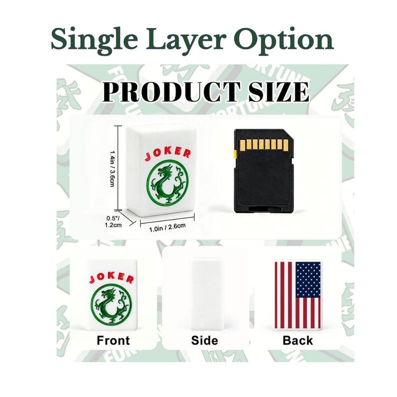 American Flag Mahjong Tiles Set, Patriotic Mahjong Game Pieces, Acrylic USA Mahjong Tiles, Travel Game Night Gift Accessories image 10