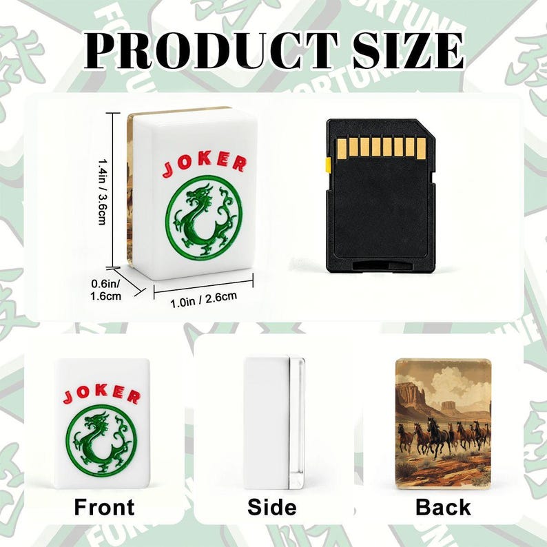 Horse Theme Mahjong Tile Set 166 Pieces, Mahjong Tiles, American Mahjong Game Set, Western Sunset Horse Design Gift image 3