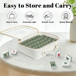 Juego de fichas de Mahjong con diseño de pavo real, 166 piezas, fichas de Mahjong de lujo, juego de Mahjong americano, elegante diseño de aves. imagen 6