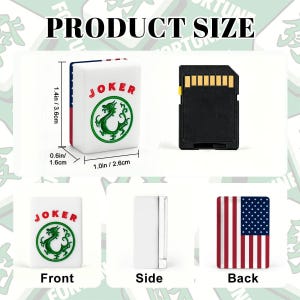 American Flag Mahjong Tiles Set, Patriotic Mahjong Game Pieces, Acrylic USA Mahjong Tiles, Travel Game Night Gift Accessories Dual Layer