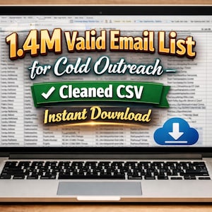 Lista de 1,4 milhão de e-mails válidos para prospecção ativa – Arquivo CSV limpo – Download imediato