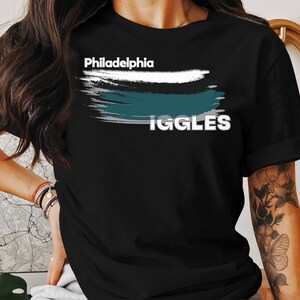 T-shirts de football colorés avec logo virgule de Philadelphie