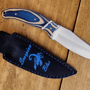 Messer Angeln Jagd Leder Tasche Büffel Leder Outdoor Bushcraft Steak Ausbein Scorpion Red