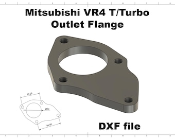 Mitsubishi VR4 T/Turbo Outlet Flange DXF File (Digital Download)
