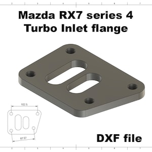 Digitale Datei /Mazda RX7 serie 4Turbo Inlet / für cnc schneiden / für Custom Krmmer Krmmer Datei dxf ZEICHNUNG dwg custom