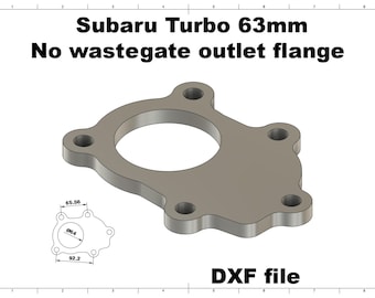 Subaru Turbo 63mm Flange CAD File (DXF)