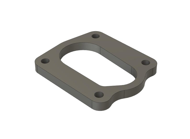 Rectangular Flanged Cut Out Toyota 3T CT20 Turbo Outlet Flange DXF File (digital Download) - Etsy ...